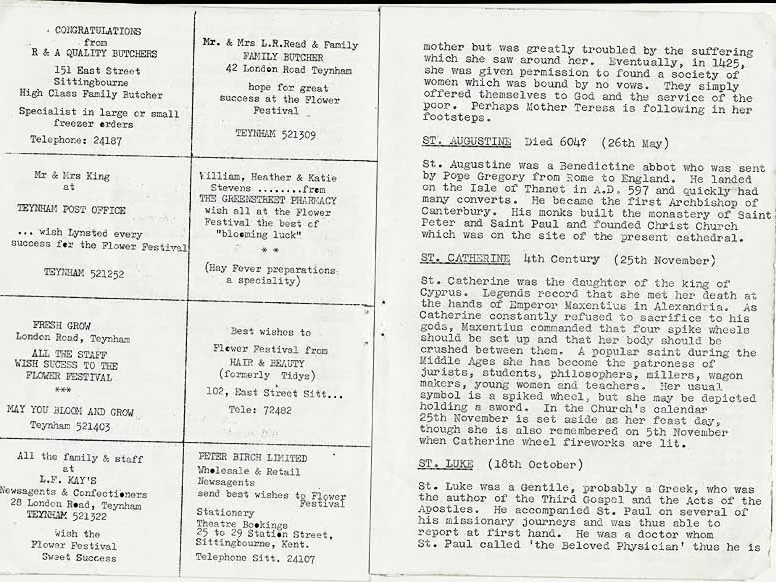 &quot;Saints and Seasons&quot; - Programme 8